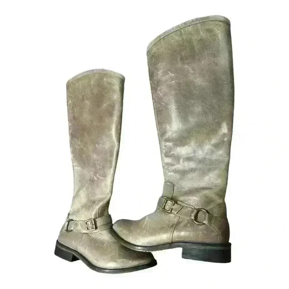 Hinge Dakota Knee High Outer Leather Riding Boots Size 5.5 new - Picture 7 of 14